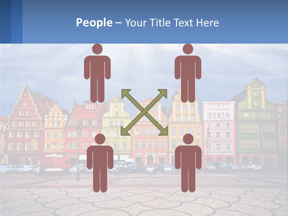 A Group Of Buildings With A Sky Background PowerPoint Template