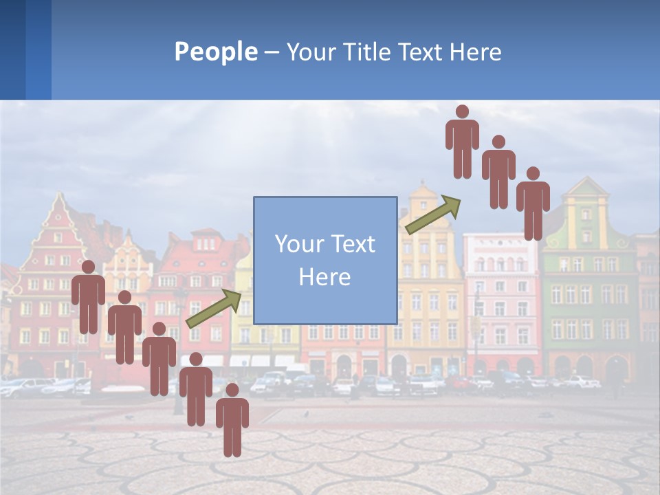 A Group Of Buildings With A Sky Background PowerPoint Template