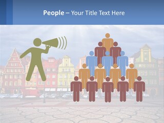 A Group Of Buildings With A Sky Background PowerPoint Template