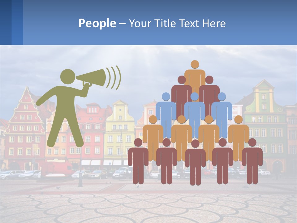 A Group Of Buildings With A Sky Background PowerPoint Template