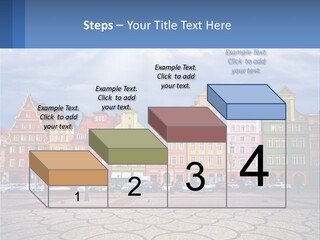 A Group Of Buildings With A Sky Background PowerPoint Template