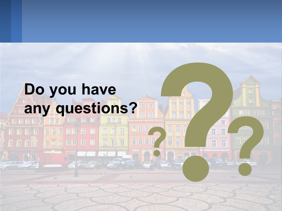 A Group Of Buildings With A Sky Background PowerPoint Template