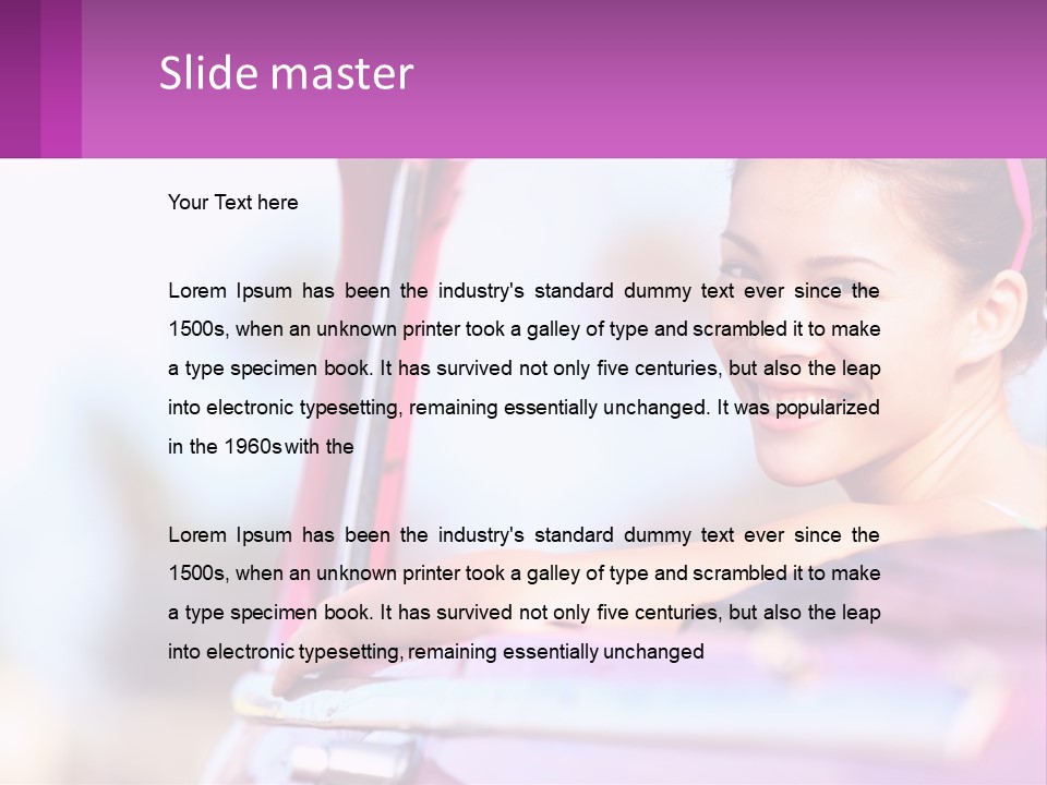 A Woman With Sunglasses Sitting In A Pink Car PowerPoint Template