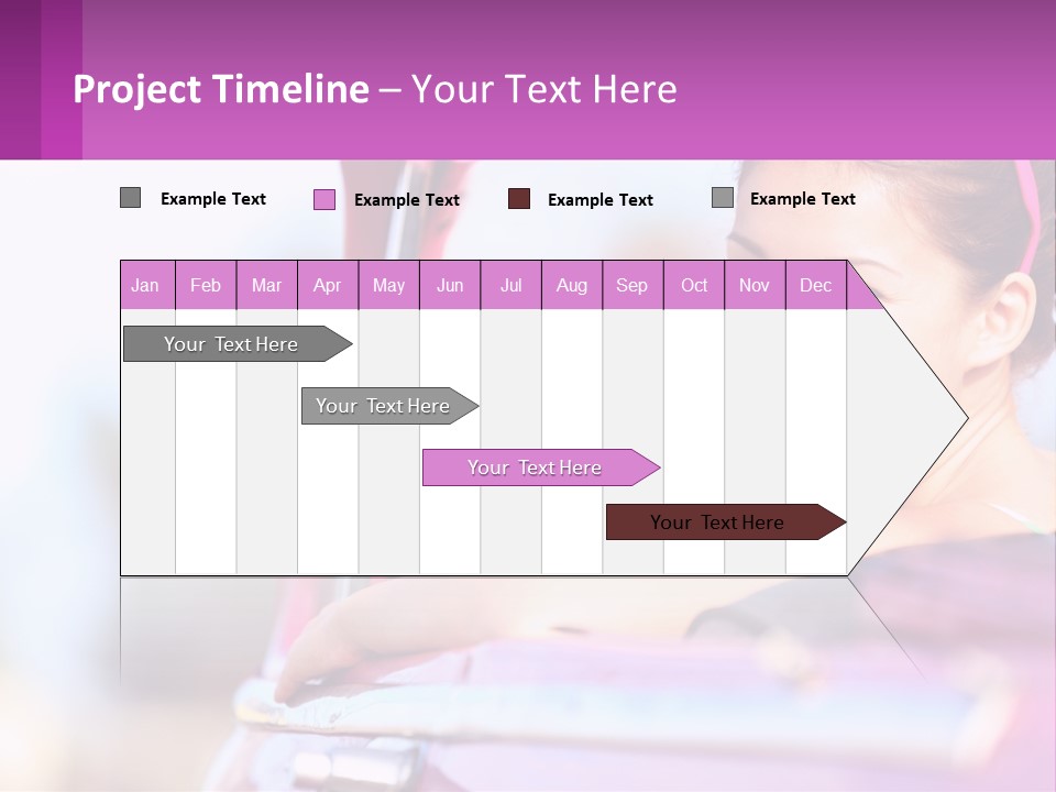 A Woman With Sunglasses Sitting In A Pink Car PowerPoint Template