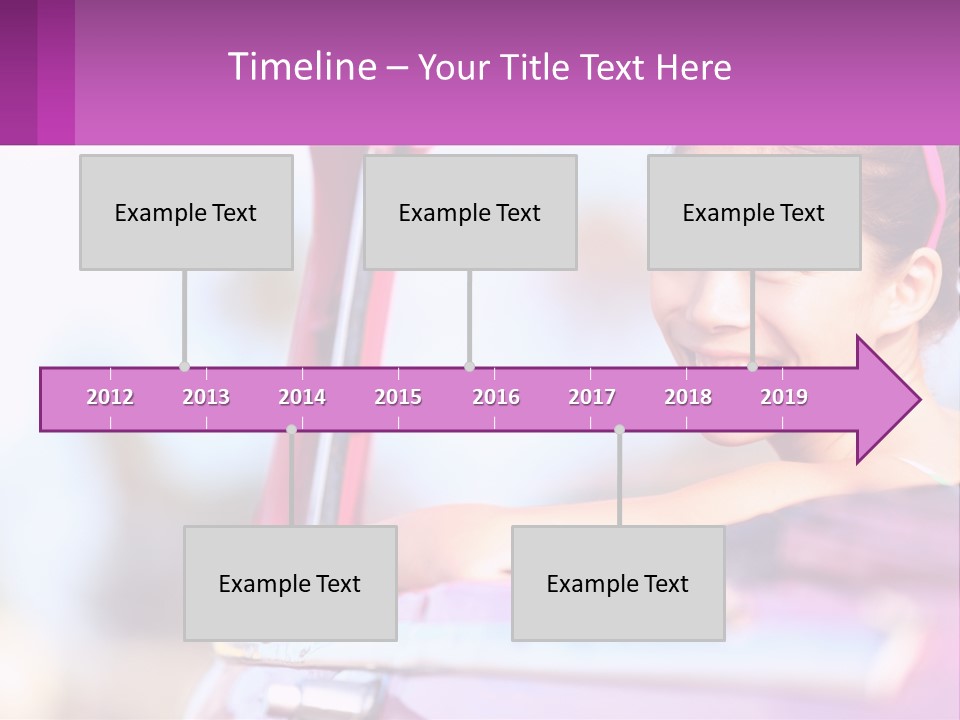 A Woman With Sunglasses Sitting In A Pink Car PowerPoint Template