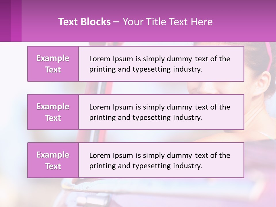 A Woman With Sunglasses Sitting In A Pink Car PowerPoint Template