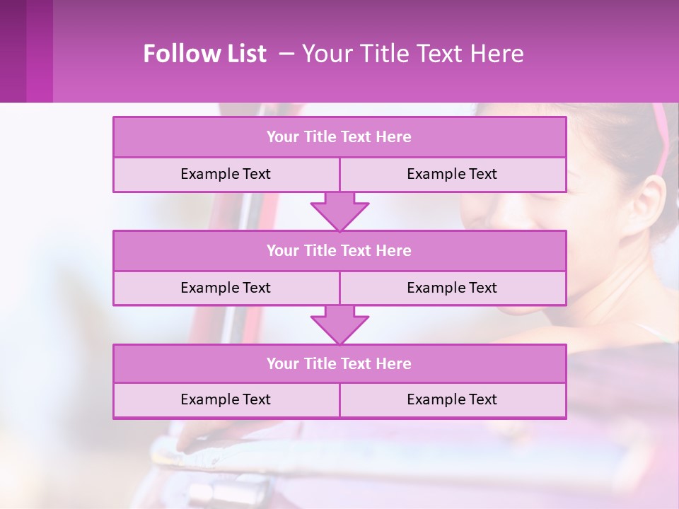 A Woman With Sunglasses Sitting In A Pink Car PowerPoint Template
