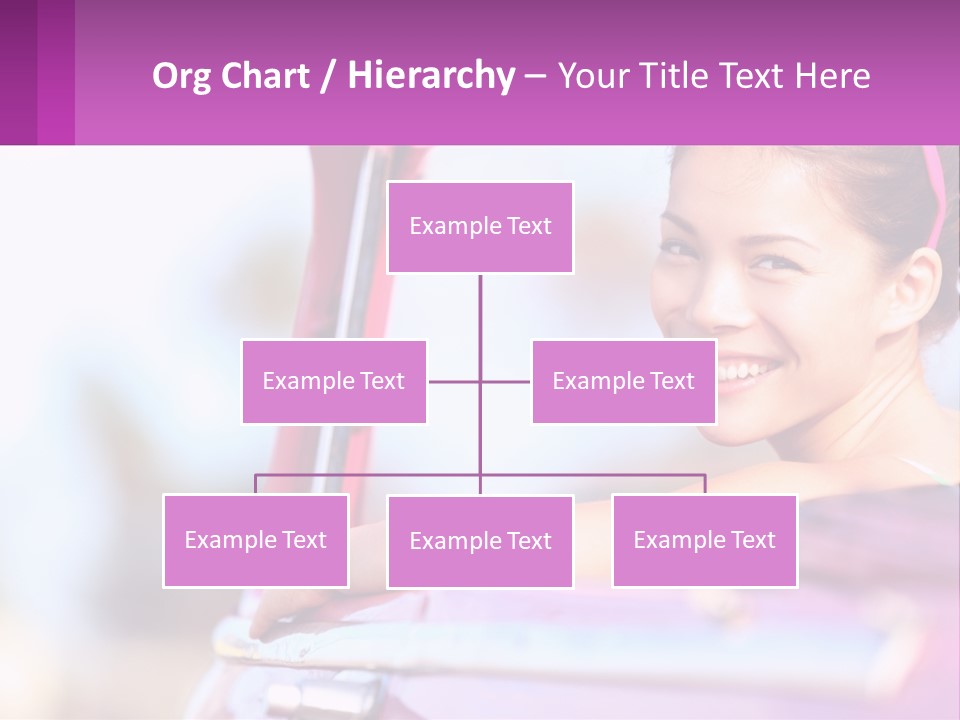 A Woman With Sunglasses Sitting In A Pink Car PowerPoint Template