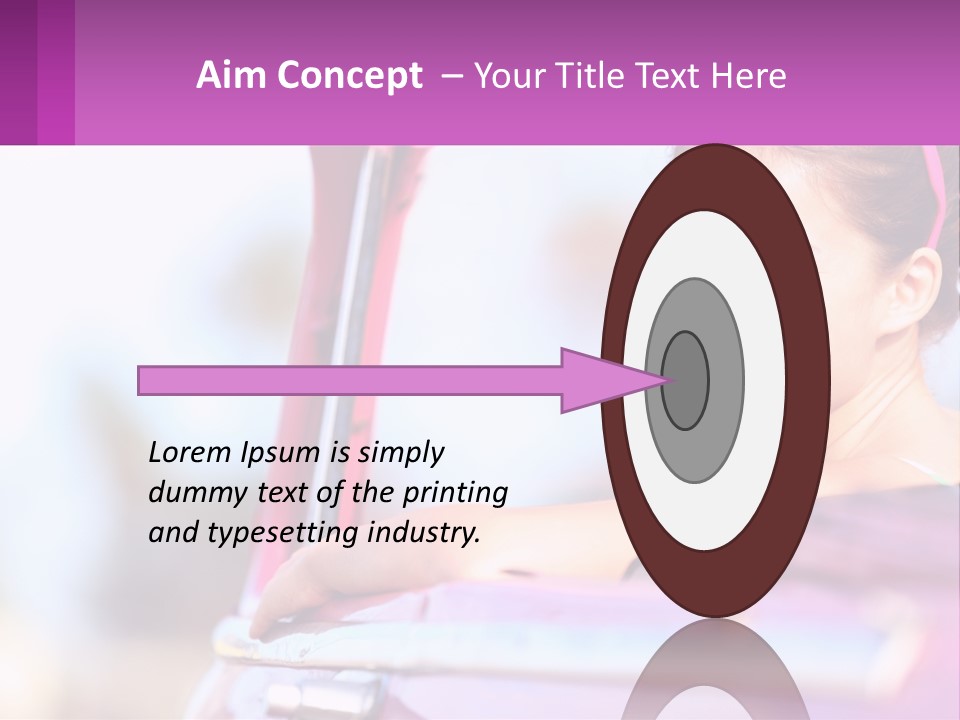 A Woman With Sunglasses Sitting In A Pink Car PowerPoint Template