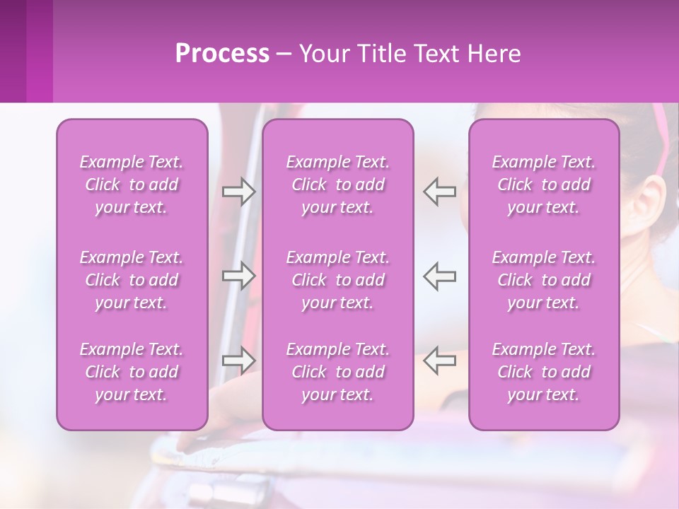 A Woman With Sunglasses Sitting In A Pink Car PowerPoint Template