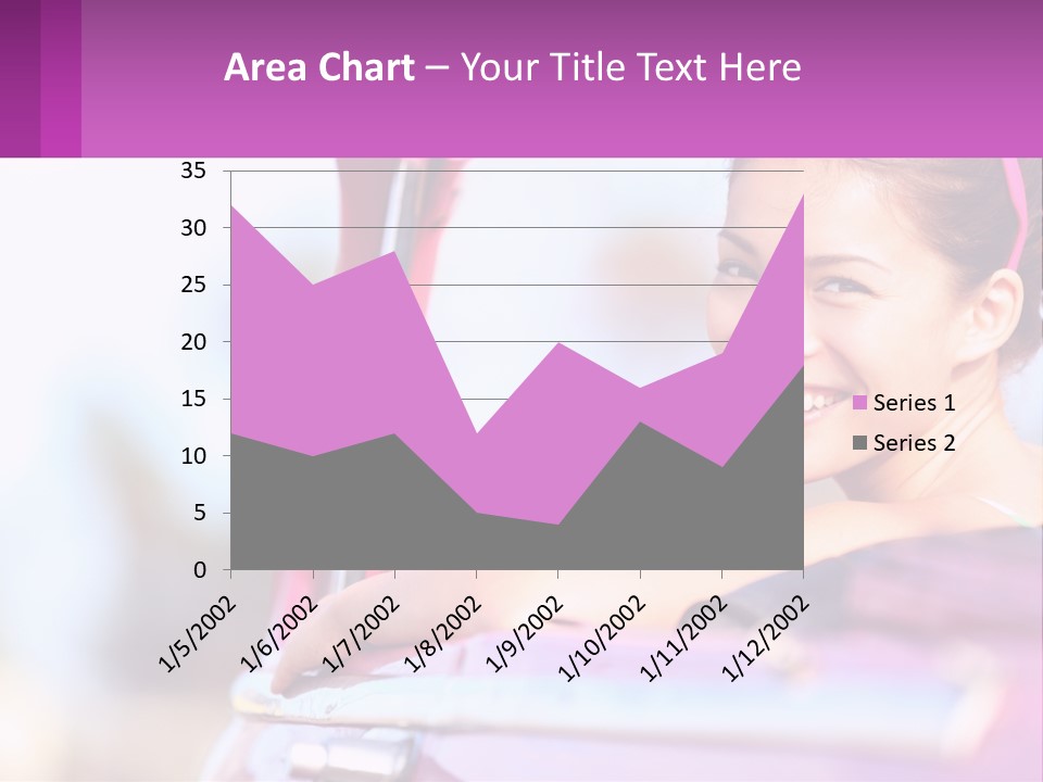 A Woman With Sunglasses Sitting In A Pink Car PowerPoint Template