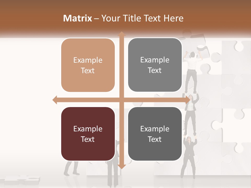 A Group Of People Standing On Top Of A Puzzle Piece PowerPoint Template