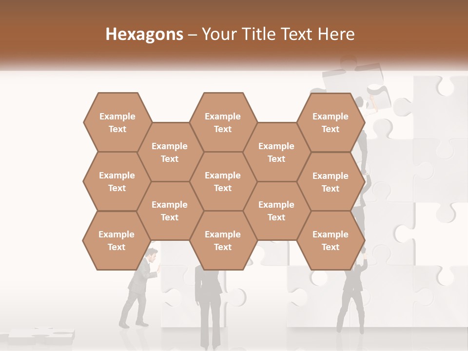 A Group Of People Standing On Top Of A Puzzle Piece PowerPoint Template