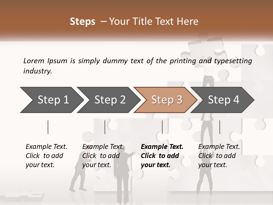 A Group Of People Standing On Top Of A Puzzle Piece PowerPoint Template