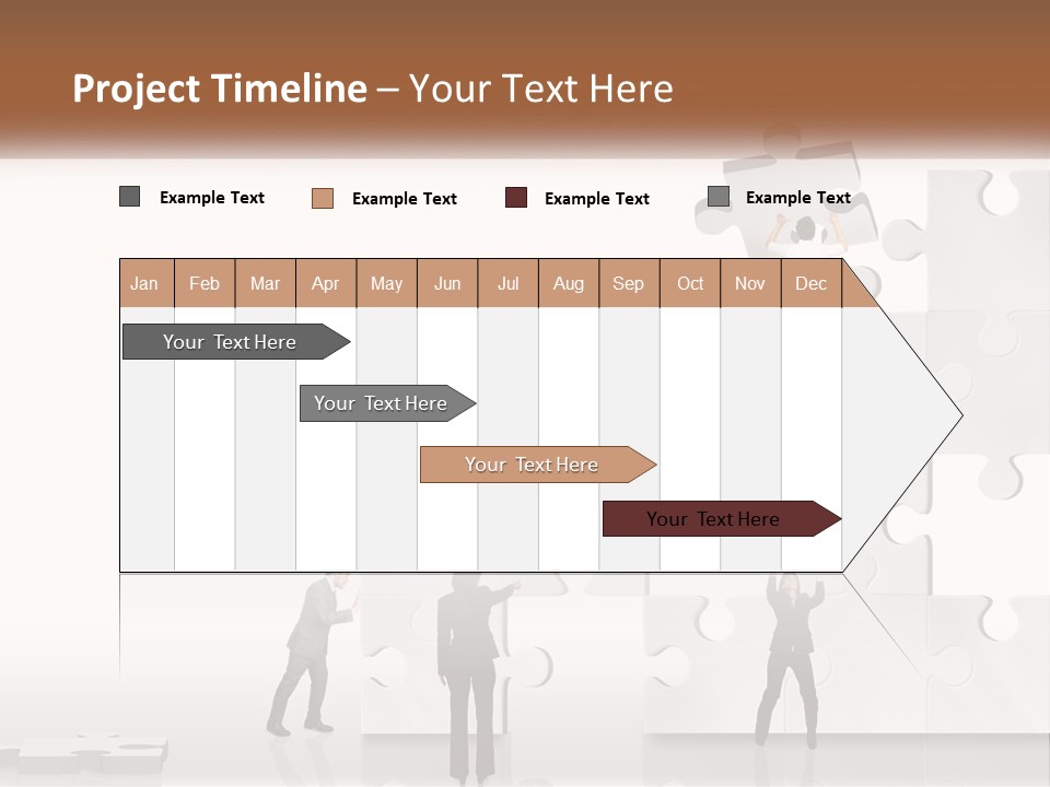 A Group Of People Standing On Top Of A Puzzle Piece PowerPoint Template