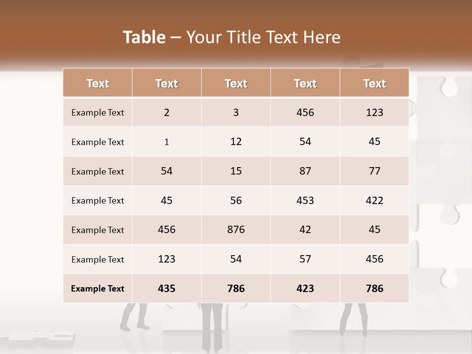 A Group Of People Standing On Top Of A Puzzle Piece PowerPoint Template
