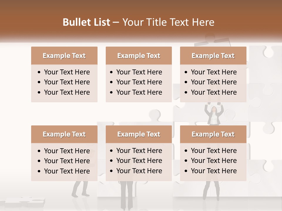A Group Of People Standing On Top Of A Puzzle Piece PowerPoint Template