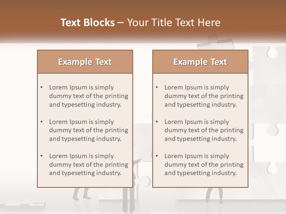 A Group Of People Standing On Top Of A Puzzle Piece PowerPoint Template