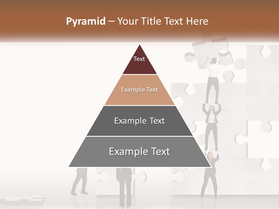 A Group Of People Standing On Top Of A Puzzle Piece PowerPoint Template