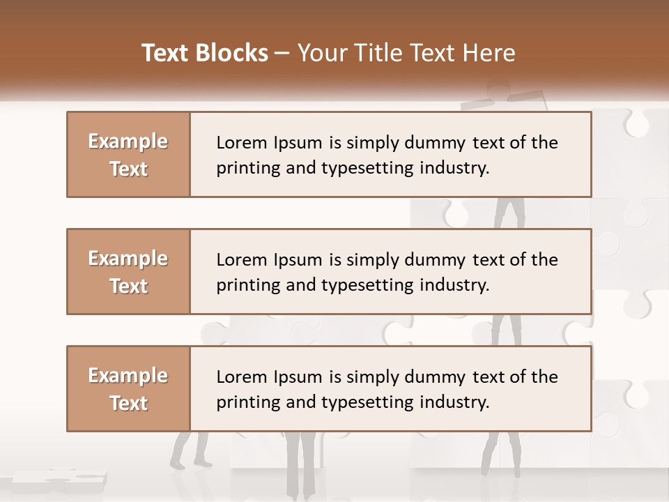 A Group Of People Standing On Top Of A Puzzle Piece PowerPoint Template