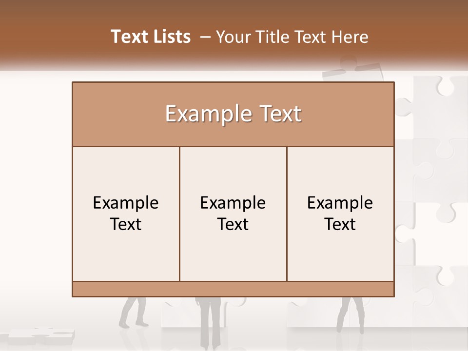 A Group Of People Standing On Top Of A Puzzle Piece PowerPoint Template