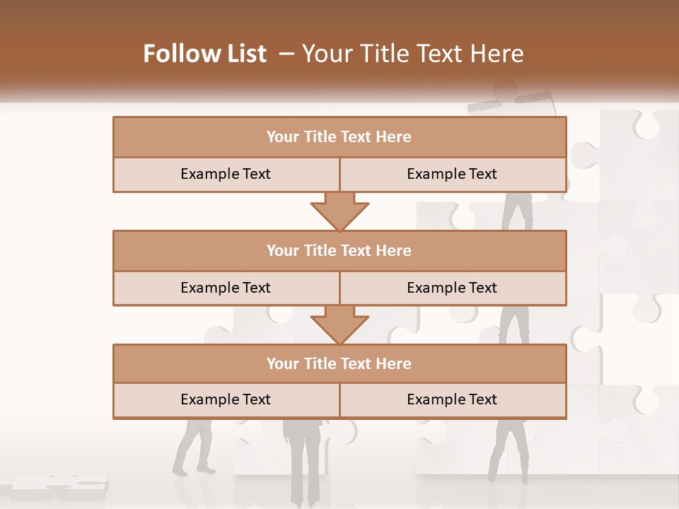 A Group Of People Standing On Top Of A Puzzle Piece PowerPoint Template