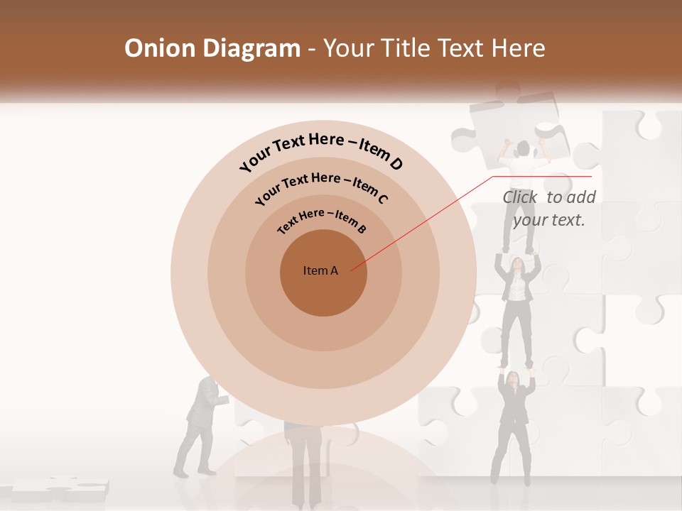 A Group Of People Standing On Top Of A Puzzle Piece PowerPoint Template