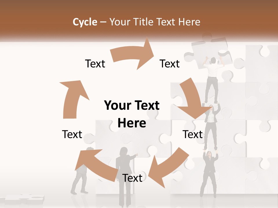 A Group Of People Standing On Top Of A Puzzle Piece PowerPoint Template