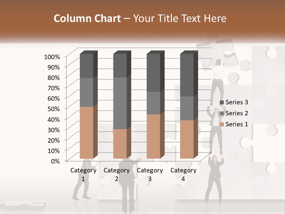 A Group Of People Standing On Top Of A Puzzle Piece PowerPoint Template