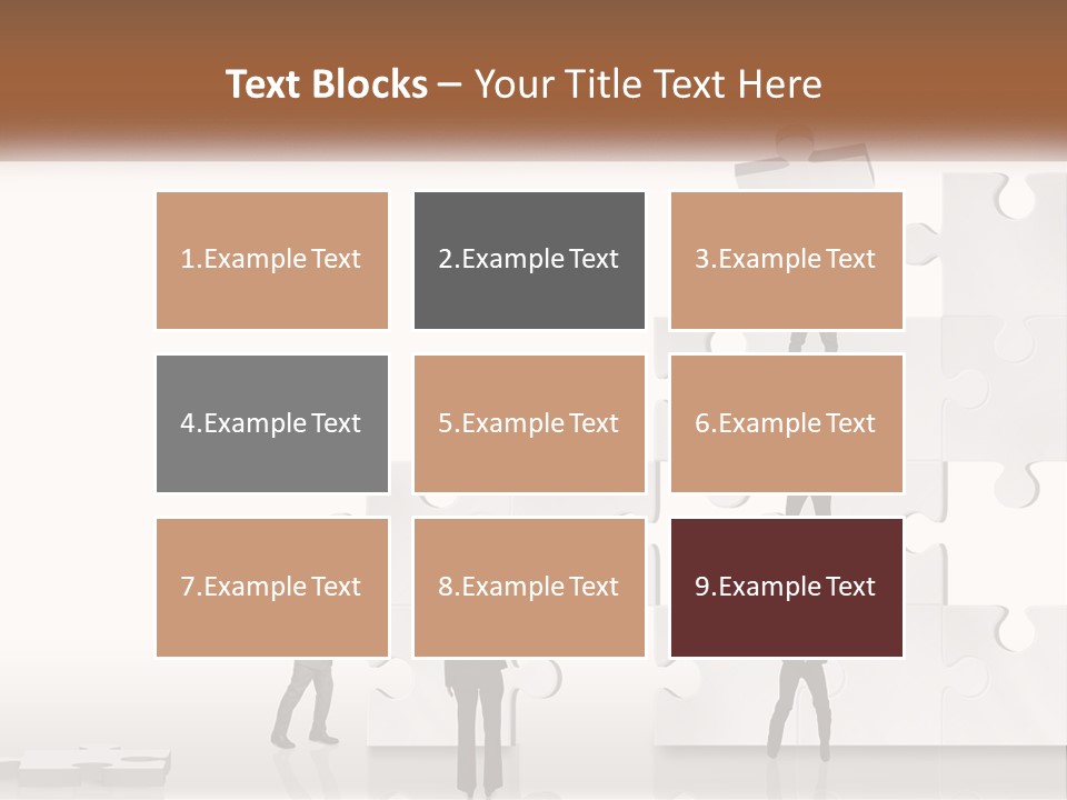 A Group Of People Standing On Top Of A Puzzle Piece PowerPoint Template