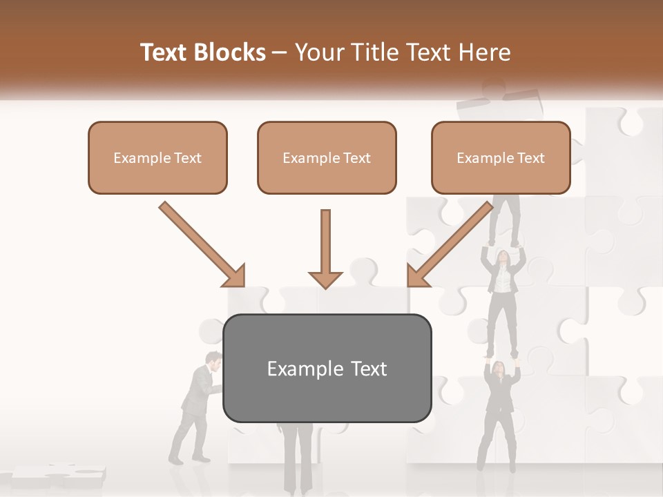 A Group Of People Standing On Top Of A Puzzle Piece PowerPoint Template
