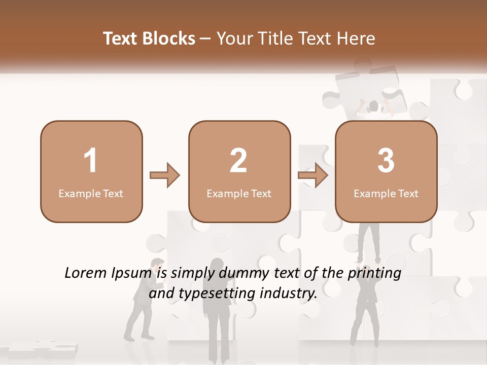 A Group Of People Standing On Top Of A Puzzle Piece PowerPoint Template