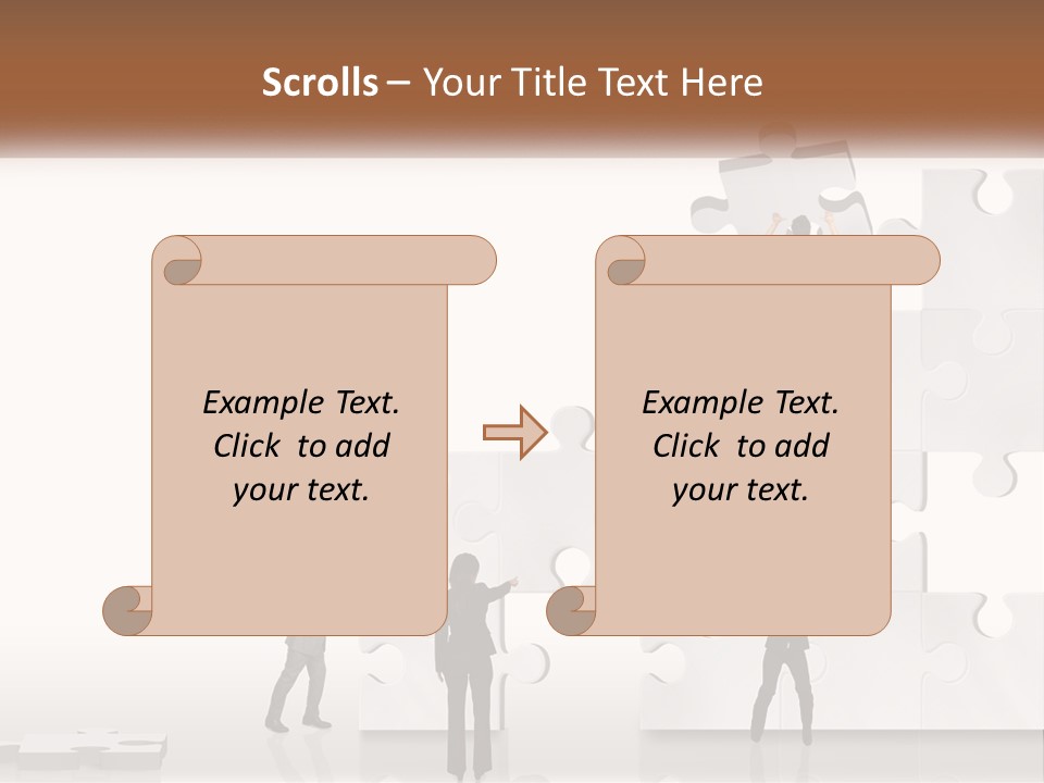 A Group Of People Standing On Top Of A Puzzle Piece PowerPoint Template