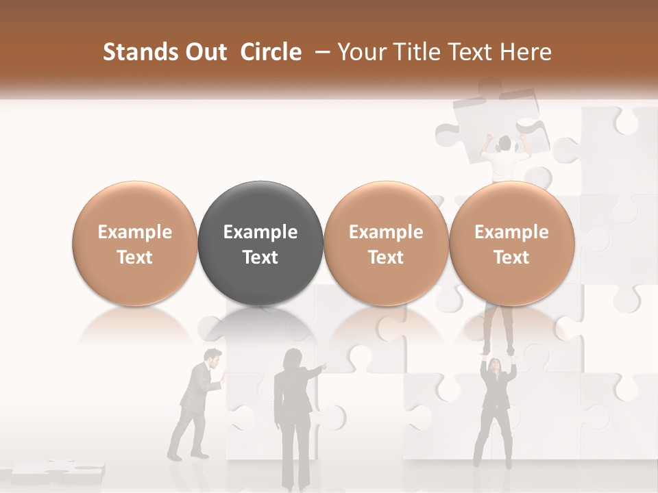 A Group Of People Standing On Top Of A Puzzle Piece PowerPoint Template
