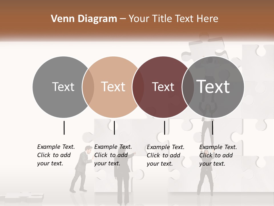 A Group Of People Standing On Top Of A Puzzle Piece PowerPoint Template