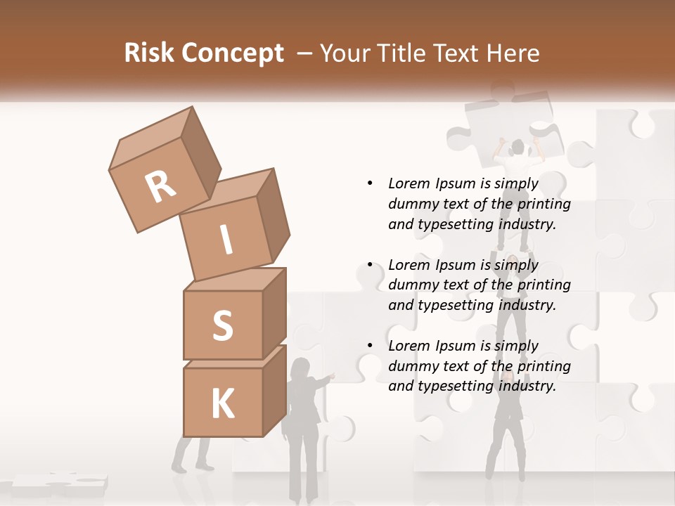 A Group Of People Standing On Top Of A Puzzle Piece PowerPoint Template