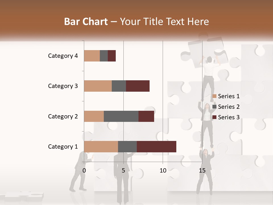 A Group Of People Standing On Top Of A Puzzle Piece PowerPoint Template