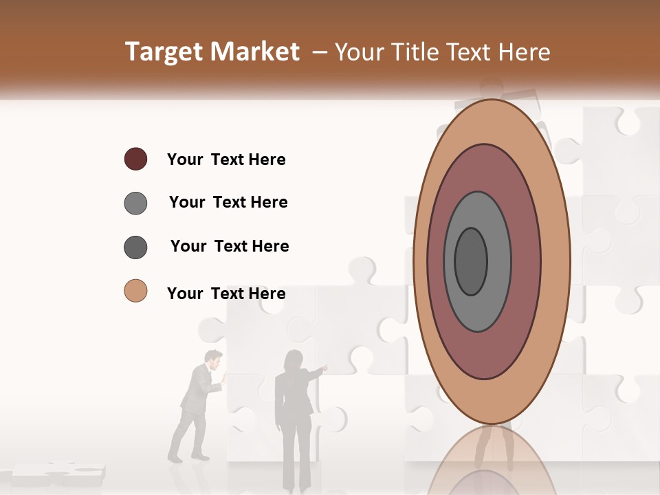 A Group Of People Standing On Top Of A Puzzle Piece PowerPoint Template