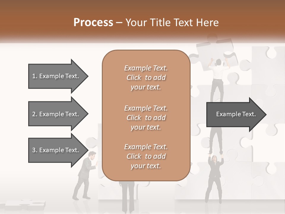 A Group Of People Standing On Top Of A Puzzle Piece PowerPoint Template