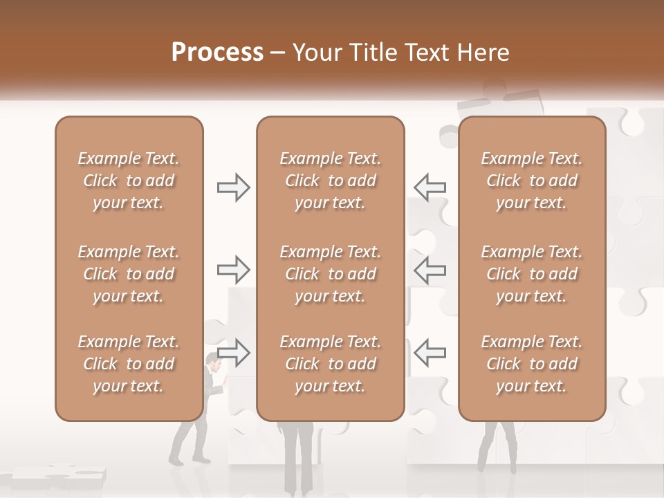 A Group Of People Standing On Top Of A Puzzle Piece PowerPoint Template