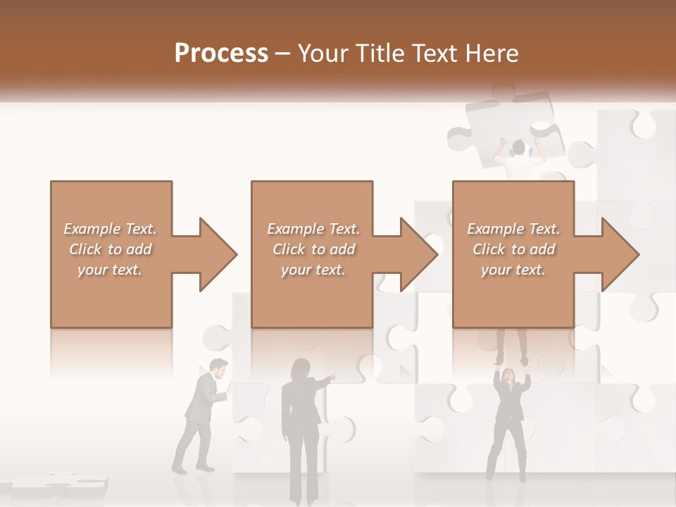 A Group Of People Standing On Top Of A Puzzle Piece PowerPoint Template