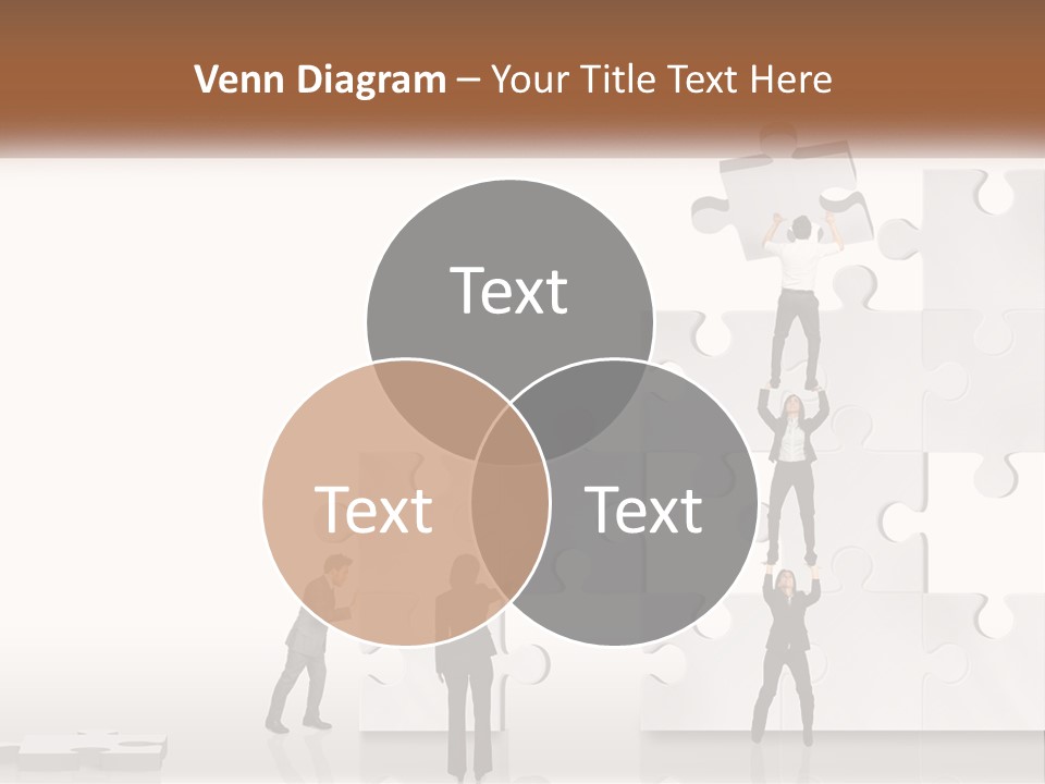 A Group Of People Standing On Top Of A Puzzle Piece PowerPoint Template