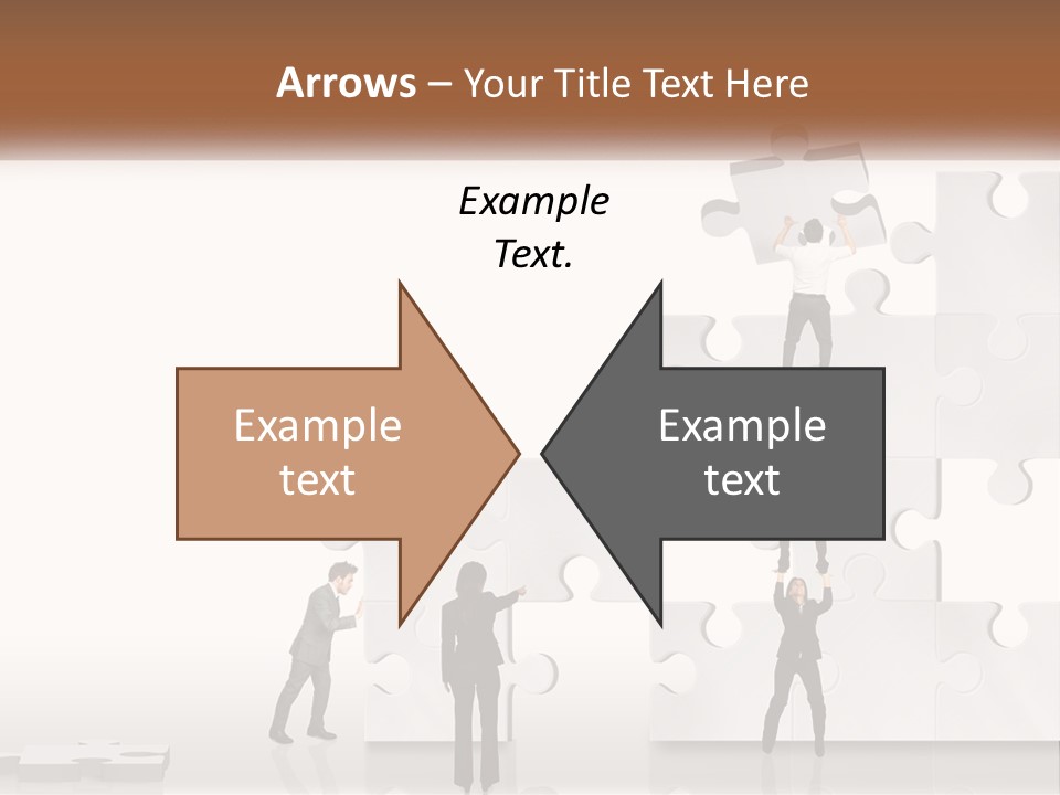 A Group Of People Standing On Top Of A Puzzle Piece PowerPoint Template