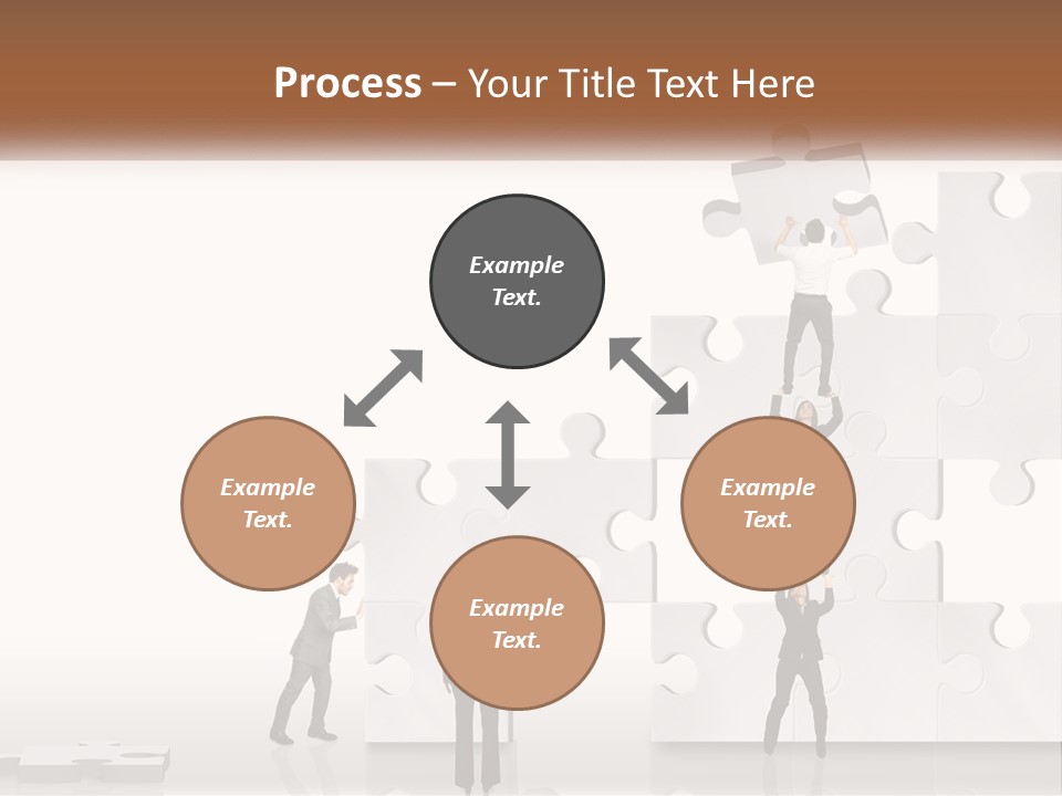 A Group Of People Standing On Top Of A Puzzle Piece PowerPoint Template