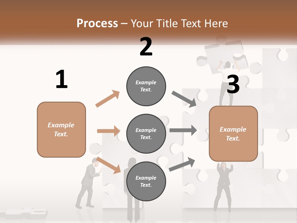 A Group Of People Standing On Top Of A Puzzle Piece PowerPoint Template