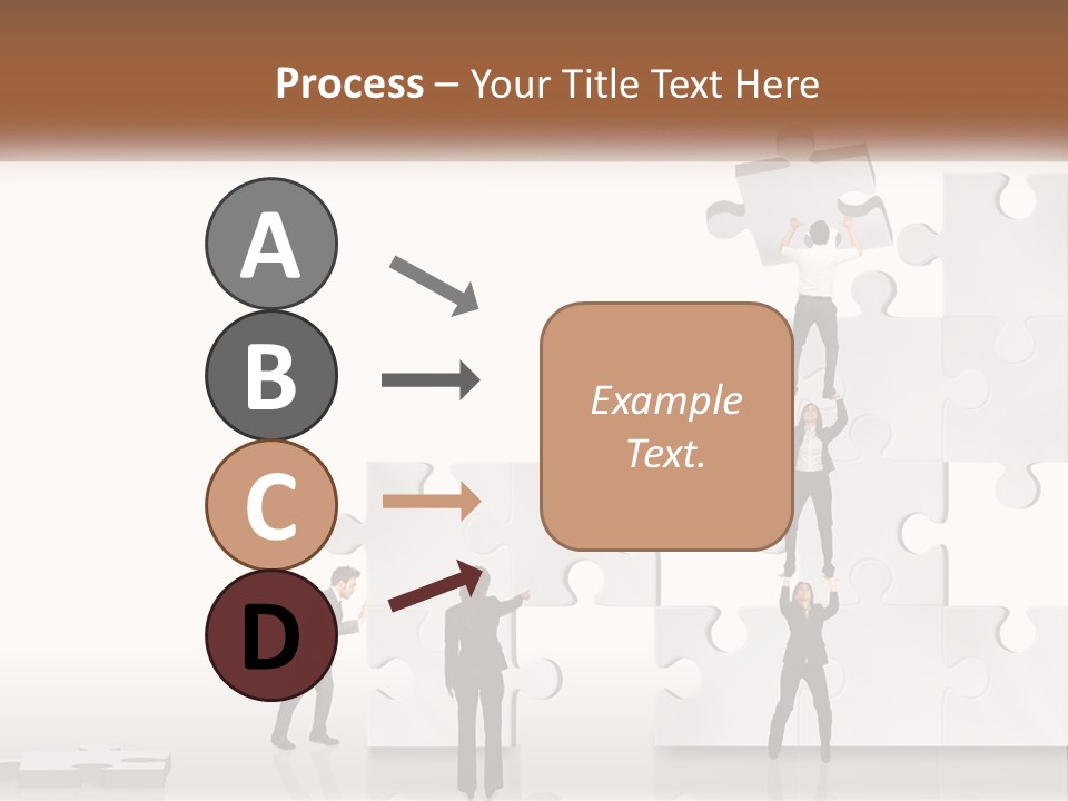 A Group Of People Standing On Top Of A Puzzle Piece PowerPoint Template