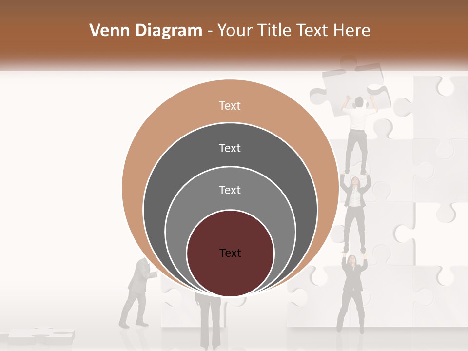 A Group Of People Standing On Top Of A Puzzle Piece PowerPoint Template
