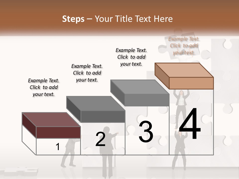 A Group Of People Standing On Top Of A Puzzle Piece PowerPoint Template