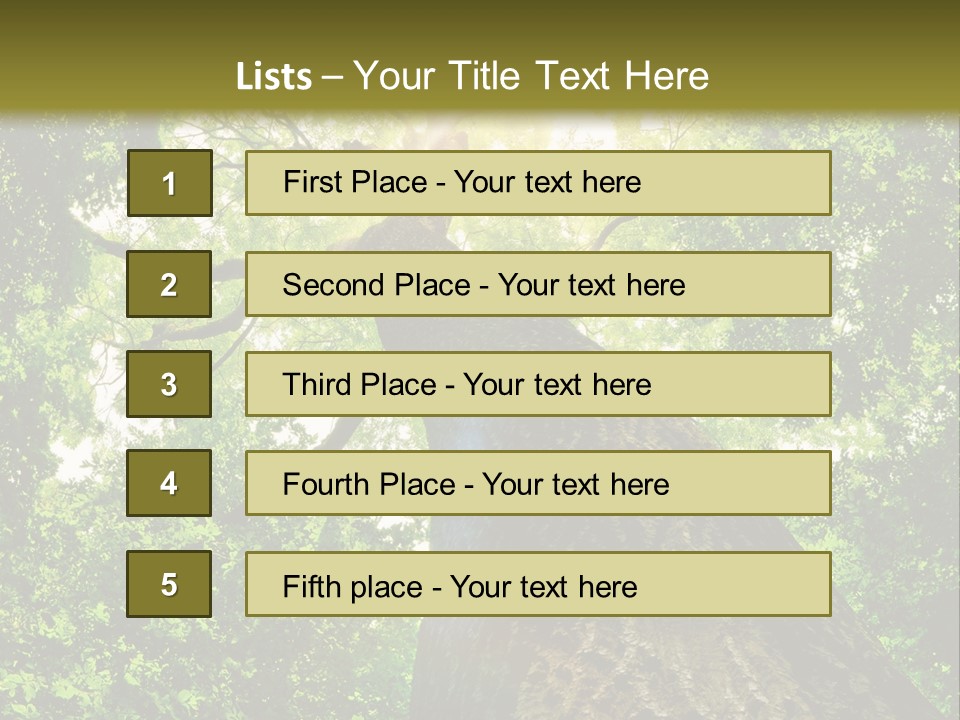 A Tree With The Sun Shining Through It PowerPoint Template