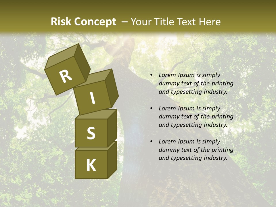 A Tree With The Sun Shining Through It PowerPoint Template